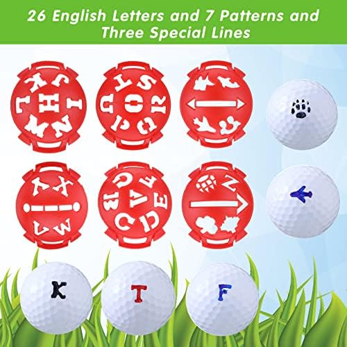 16 Опаковки Маркери за топки за голф Принадлежности за голф 12 Шаблони за маркиране на топки за голф Набор от