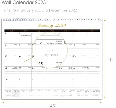 Календар на 2023 година: Месечен стенен календар с датата по юлианския календар, Основните празници, върху плътна