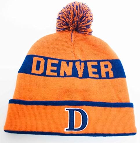 Вязаная шапка с помпоном NFL Denver, Един размер, Оранжева