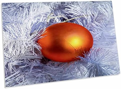 3. Оранжев Коледна топка на Изкуствена коледната елха в Сребърен цвят - Настолни подложки (dpd-342922-1)