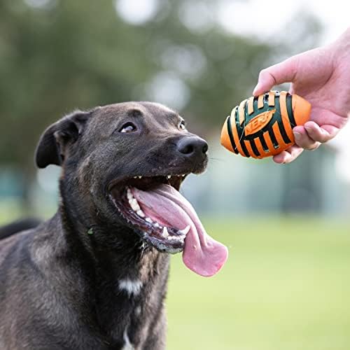 Футболна топка Nerf Dog Със спираловиден Писък 5 см - Оранжев /Черен