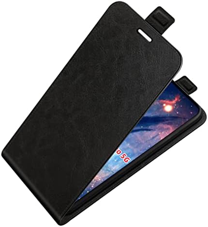 Калъф HualuBro OnePlus 10 Pro, устойчив на удари чанта-портфейл с панти капак в ретро стил от изкуствена кожа, с държач за карти и магнитна закопчалка за телефон OnePlus 10 Pro 5G (чер?