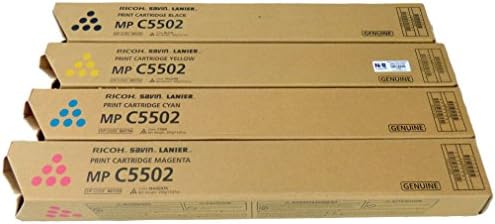 Ricoh 841751, 841752, 841753, 841754 Комплект 4-цветни касети с тонер за MP C4502, MP C5502, Многоцветен