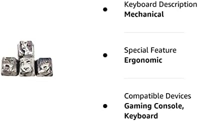 Backboon Комплект от 4 теми, капачка за ключове сублимация боя PBT, аниме-капачки за механични игри клавиатури (превключватели Cherry) (комплект от 4 теми.)