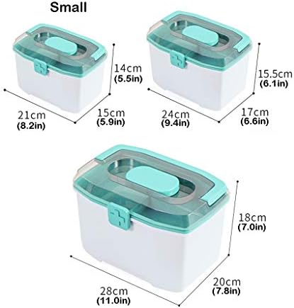 Преносима кутия за съхранение на PHONME Medical Box, Детска Медицинска кутия, кутия за съхранение с капак, Зелената