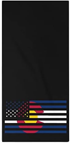 Кърпа-Гъба с Флага на сащ Колорадо 28,7 х 13,8, Кърпички За Лице От най-добрите Влакна, Высокоабсорбирующие