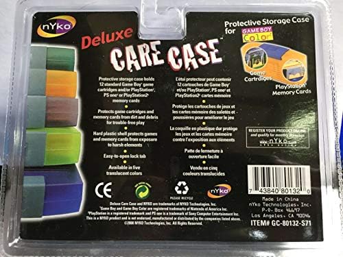 Калъф Nyko Deluxe Care за съхранение на 12 касети Game Boy или карта памет PS (зелен)