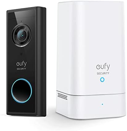 eufy сигурност, видео домофон 2K (батерии) с начална точка и резервната батерия, 2K HD, Без месечни такси, откриване