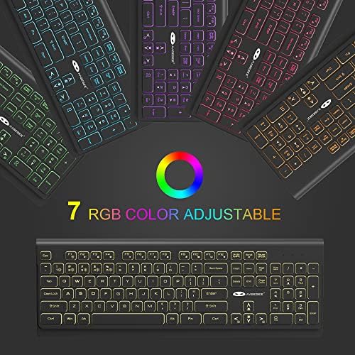 Комбинирана безжична клавиатура и мишка 2,4 G с хубав тих шепот, Компактен, RGB осветление, комплект безжична