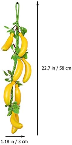 VORCOOL Vine Decor 2 бр. Плодови Венец Изкуствен Банан с Листа Подвесное Украса Пролетен Венец за Входната Врата