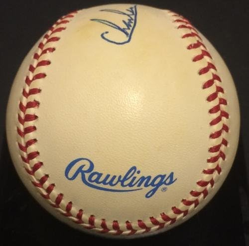 Чарлз Чарли М. Дюк Младши, астронавт Аполо-16, подписано AL Baseball auto JSA Coa - Бейзболни топки колеж с
