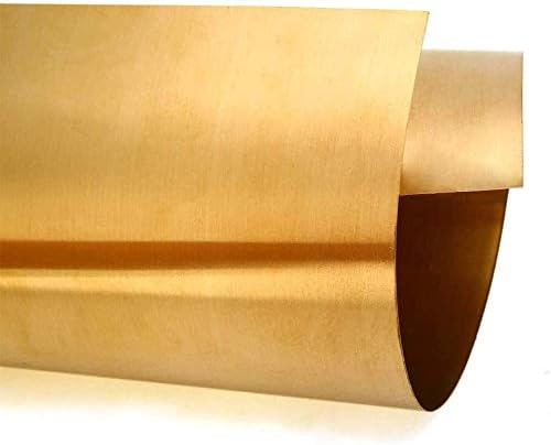 Месинг лист HUILUN Латунная Метална Тонколистовая фолио плоча, месингови плочи 0,05 mm x 100 mm x 1000 mm (Размер: