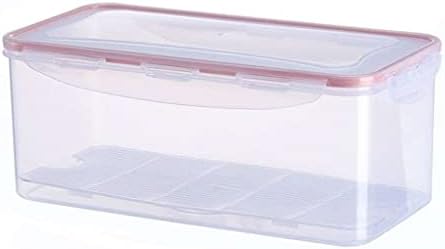 PDGJG Дълги Шарени Кутия за съхранение на Пресни продукти, Пластмасови Водосточни Хладилник с Капак, Кутия за