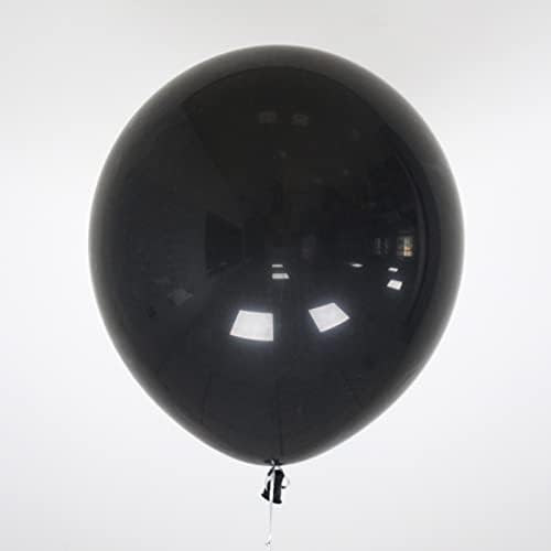 MOXMAY 18 См, 10 x Черни Балони, Дебели Блестящи Латексови балони за Рожден Ден, Сватба, Участието, Годишнини,