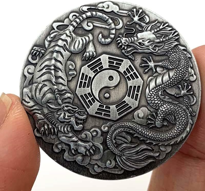 Longtenghudou Taiji Клюки Никел Древното Сребро Щампована Монета Магическа Игра Монети за Бродерия Възпоменателни