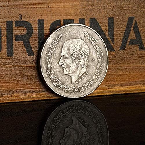 1951 Мексико Сребърна монета в 5 песос Сребърен долар Американски Орел Океана Антични Океанская Сребърен Кръг