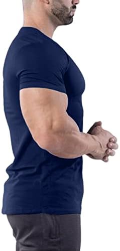 Мъжки Тениски За мускулите, Модни Тениски С Къс Ръкав, Отгоре На Спортната Тренировка, Риза за Фитнес зала