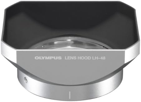OM System на Olympus LH-48 Сребриста сенник за обектив за обектив M. ZUIKO Digital ED 12mm F2.0