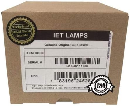 Лампи IET - Истинска оригинална замяна на лампата с корпус OEM за проектор EPSON V13H010L49, ELPLP49 (захранва
