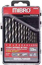 Набор от тренировки Mibro 242790 от 13 теми От бързорежеща стомана Kwik Start