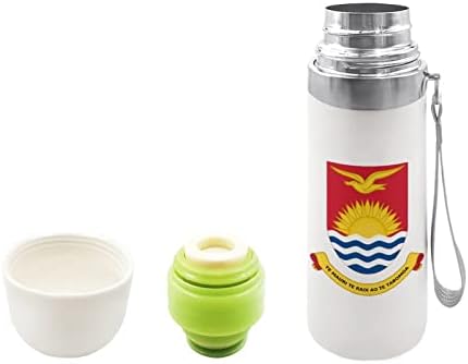Гербът на република Кирибати, Изолирано Бутилка За Вода 19 грама, Пътна Чаша От Неръждаема Стомана За Пиене,