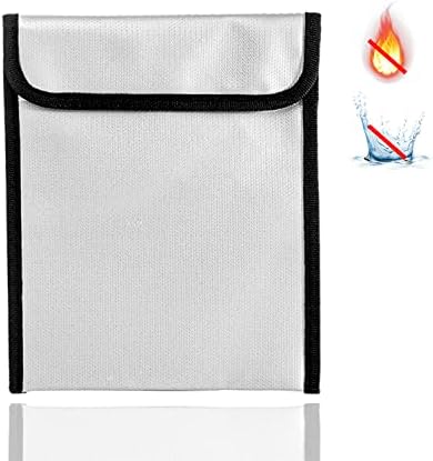 Огнеупорна Водоустойчива чанта за документи, 15 × 11, Държач за документи, Чанта с цип, за защита на важни документи,