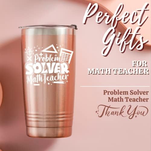 Подарък пътен чаша за учителя по математика, Onebttl за жени, чаши от неръждаема стомана, 20 грама с капаци