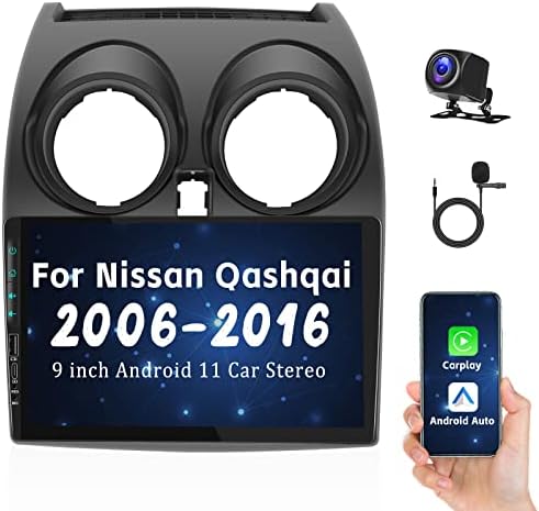Автомобилна стерео система 2 + 32G Android 11 за Nissan Qashqai 2006- с wi-fi Carplay Android Auto, 9 Сензорен