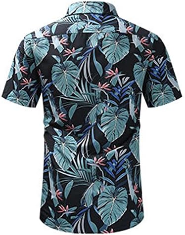 Мъжки Хавайски Ризи с Флорални Принтом, Леки Плажни Ризи за Тропическа Почивка Копчета, Ежедневни Годишната