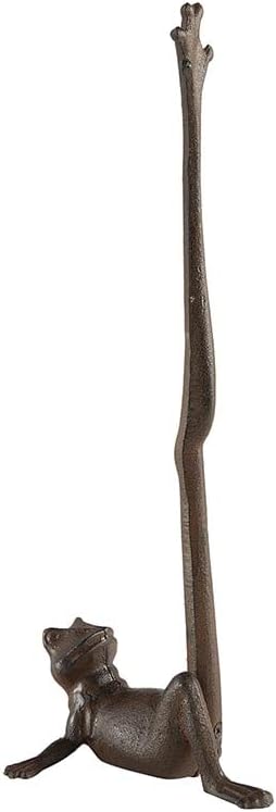 47-та и Основен Титуляр за Хартиени Кърпи Жаба от Чугун, 16,5 H, Кафяво в селски стил