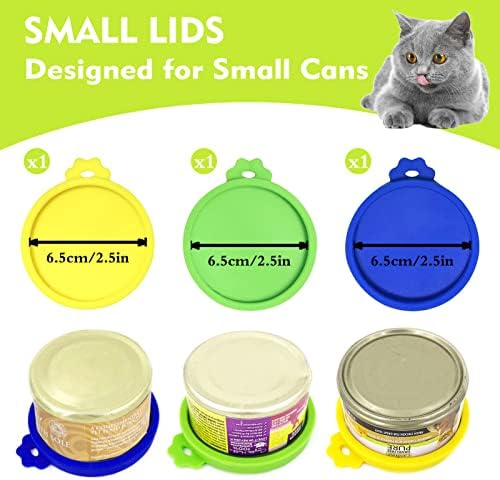 Lfish 3 опаковки на силиконови капачки за консервени кутии за домашни любимци, капаци за котешки храна, капачки
