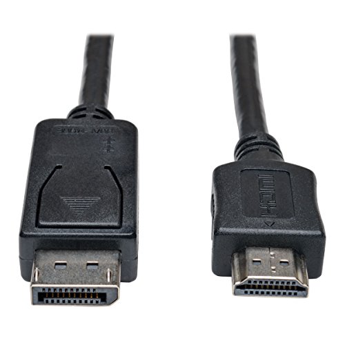 Кабел-адаптер ТРИП Lite DisplayPort-HDMI, DP-HDMI (M/M), DP2HDMI, 1080P, 3 фута (P582-003), черен