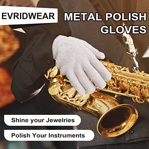 Ръкавици за полиране и почистване на сребро Evridwear с хавлиени кърпа-линия