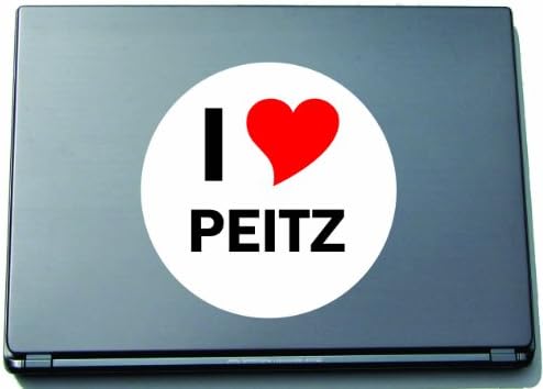 I Love Aufkleber Decal Sticker Laptopaufkleber Laptopskin 297 mm mit Stadtname PEITZ