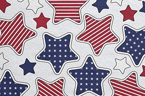 Кърпа за подложка за йога Ambesonne USA, Голяма Звезда с Флага на сащ, С Вътрешни линии, Горд Дизайн в стил