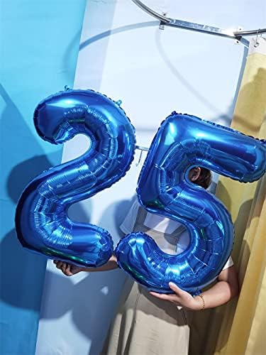 32-Инчов Синьо Номер 3 Балони Фольгированный Балон Цифрови Аксесоари За Украса на Парти по случай рождения Ден