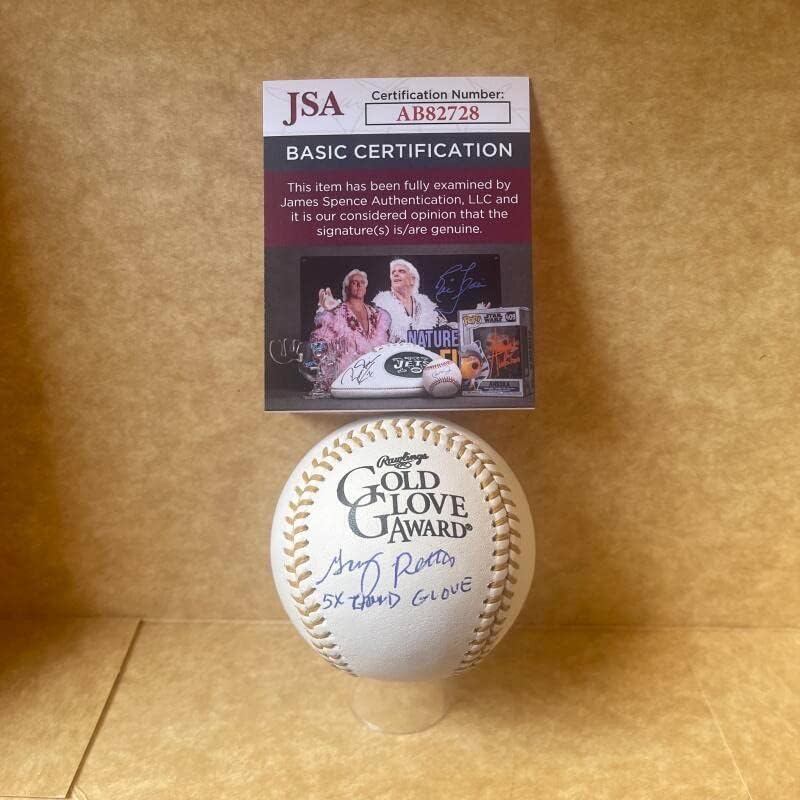 Gary Pettis 5x Златната Ръкавица С Автограф от Gary Pettis 5x Златната Ръкавица Бейзболна Jsa Ab82728 - Ръкавици