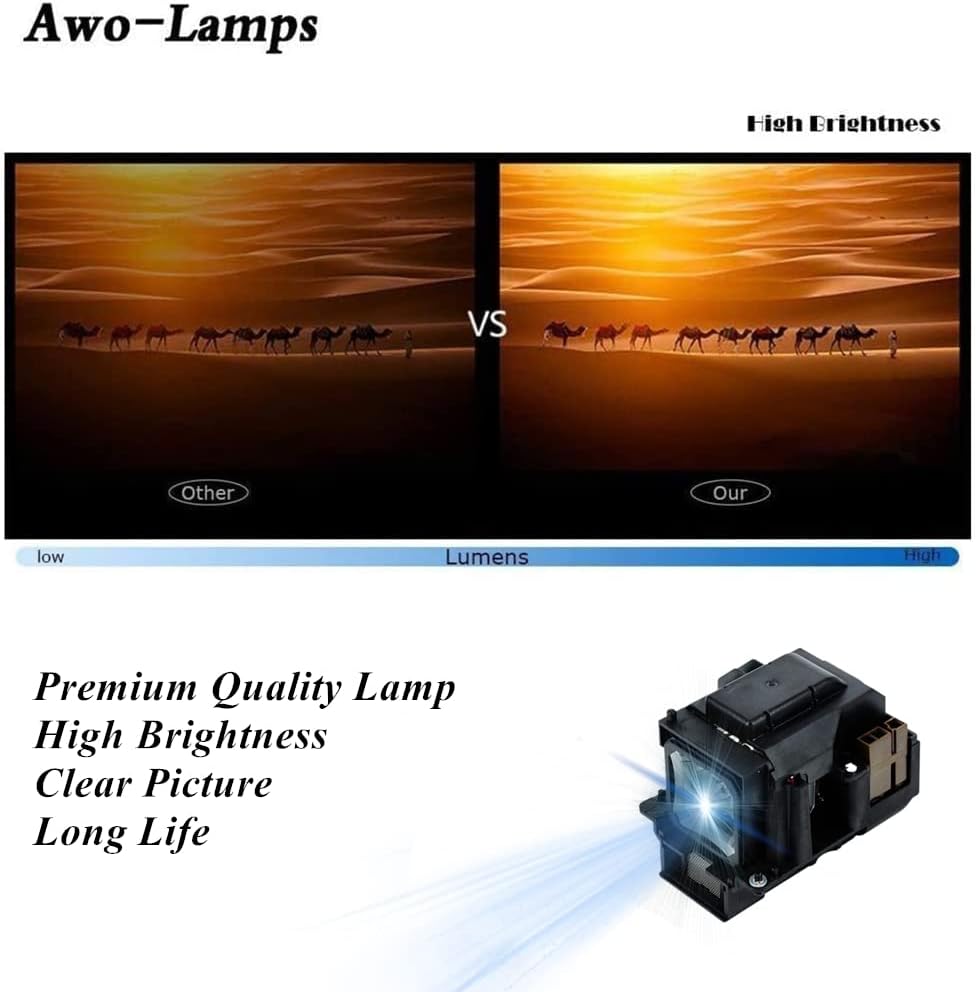 AWO VT75LP/50030763 Замяна на лампата с нажежаема Жичка с Корпус за НЕК LT280 LT380 VT470 VT670 VT676 LT375