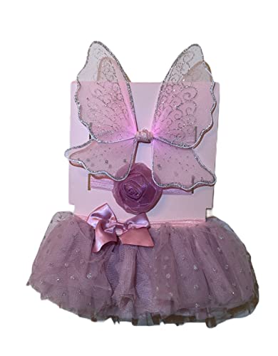Подаръчен комплект за момиченце, пакетче, крилата на пеперуда и подходяща превръзка на главата, набор от подпори