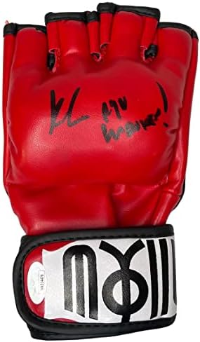 Ръкавица Kayla Хеберта с автограф и надпис JSA COA Street Fighter Рю Гохана