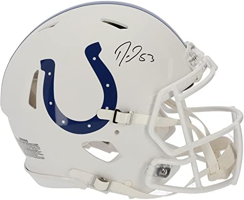 Автентичен Каска Дария Leonard Indianapolis Colts с Автограф Riddell Flat White Alternate Revolution Speed Authentic