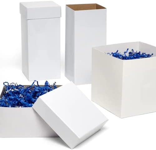 Paper Mart 50ea - Бяло Дъното Луксозни кутии с Дебели Стени 8 X 8 X 12