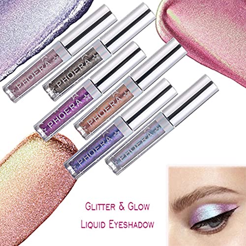 Erinde Liquid Glitter Eyeshadow - Сенки за очи с блещукащите искорками, дълготрайна, водоустойчива, ухилен сенки