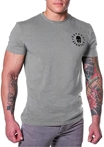 Мъжки t-shirt Savage Spartan - Спортна тениска American Warrior Helmet