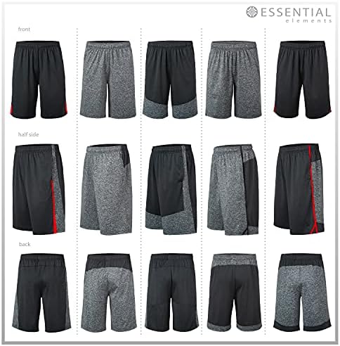 Спортни къси панталони за мъже - 5 опаковки на Мъжки спортни облекла, бързо съхнещи Баскетболни Шорти - Тренировка,