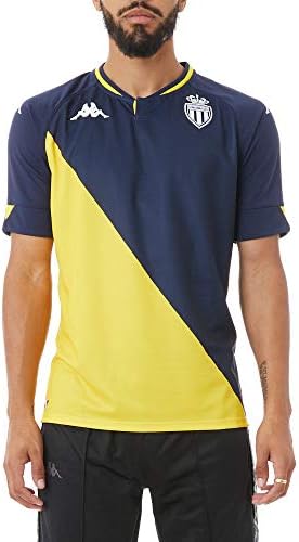 Тениска от джърси Kappa Kombat Мъжки Monaco Soccer Sports - Тъмно Син, Жълт