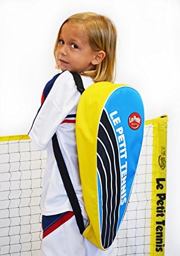 Le Petit Tennis - Чанта за термо-своята практика за тенис ракети, 3 опаковки, синьо-жълта чанта (На възраст