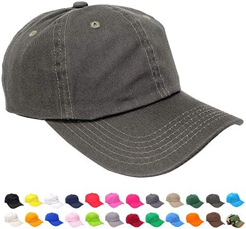 Бейзболна шапка WAYCAP на Едро от 12 опаковки, бейзболна шапка на Контролирани Размер, Однотонная, Изцяло Памучен,