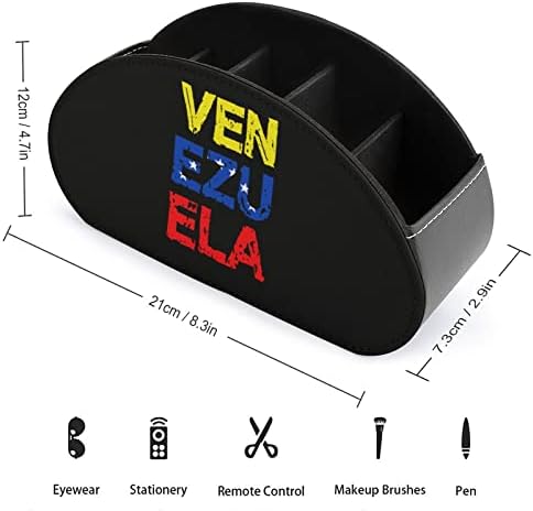 Знаме на Венецуела Дистанционно Управление на Телевизор Титуляр От Изкуствена Кожа Кутия За Съхранение Органайзер