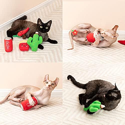Плюшени Играчки за котки MollyBox Cat nips Играта на Котка Kicker, Интерактивна Възглавници за Котки, Играчка